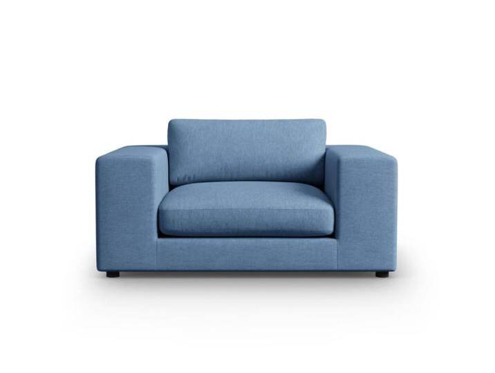 1,5-Sitzer Sofa aus strukturiertem Stoff dunkelblau von CXL-BY-CHRISTIAN-LACROIX