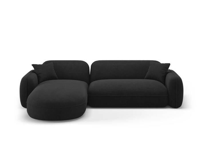 4-Sitzer modulares Ecksofa links aus Samt, anthrazit von CXL-BY-CHRISTIAN-LACROIX