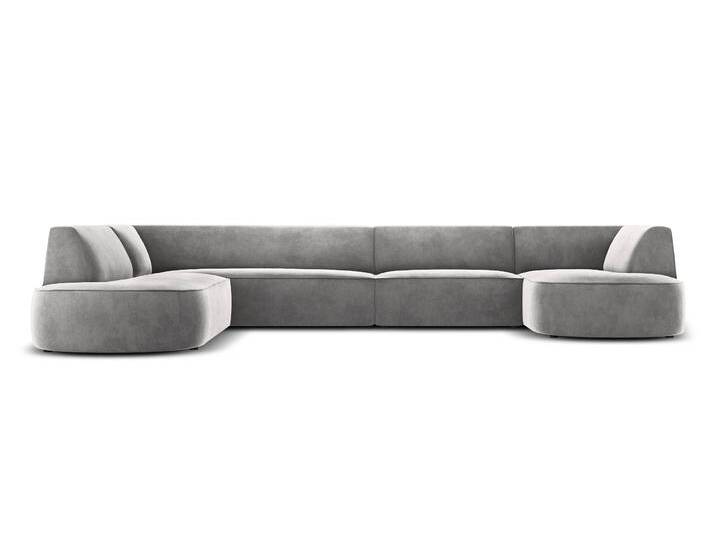 CXL by Christian Lacroix 7-Sitzer Ecksofa Charles links Samt Grau Samt 366x69x273 cm NADUVI von CXL-BY-CHRISTIAN-LACROIX