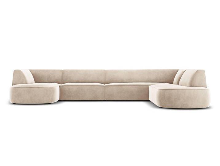 CXL by Christian Lacroix 7-Sitzer Ecksofa Charles rechts Samt Beige Samt 366x69x273 cm NADUVI von CXL-BY-CHRISTIAN-LACROIX