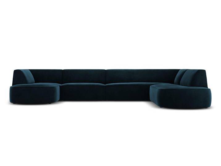 CXL by Christian Lacroix 7-Sitzer Ecksofa Charles rechts Samt Blau Samt 366x69x273 cm NADUVI von CXL-BY-CHRISTIAN-LACROIX