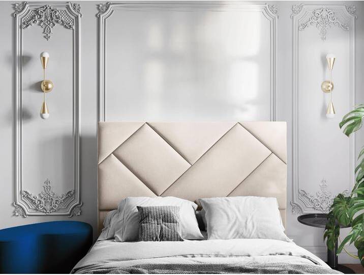 CXL by Christian Lacroix Kopfteil Alpilles Samt Beige Samt 160x120x7 cm NADUVI von CXL-BY-CHRISTIAN-LACROIX