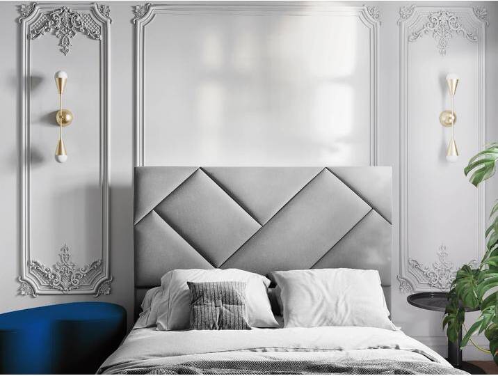 CXL by Christian Lacroix Kopfteil Alpilles Samt Grau Samt 180x120x7 cm NADUVI von CXL-BY-CHRISTIAN-LACROIX