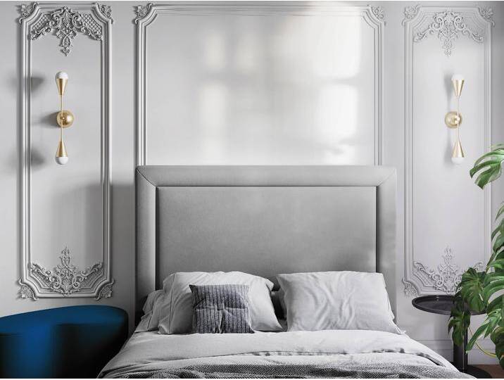 CXL by Christian Lacroix Kopfteil Marie Samt Grau Samt 180x120x7 cm NADUVI von CXL-BY-CHRISTIAN-LACROIX