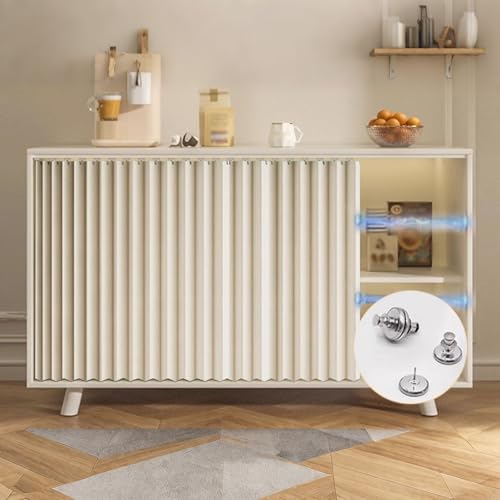 Schrankvorhänge mit Selbstklebenden Schienen und Haken, Sichtschutzvorhänge for Küchenarbeitsplatten oder Vorratsregale(White,70x50cm) von CXLXBRZD