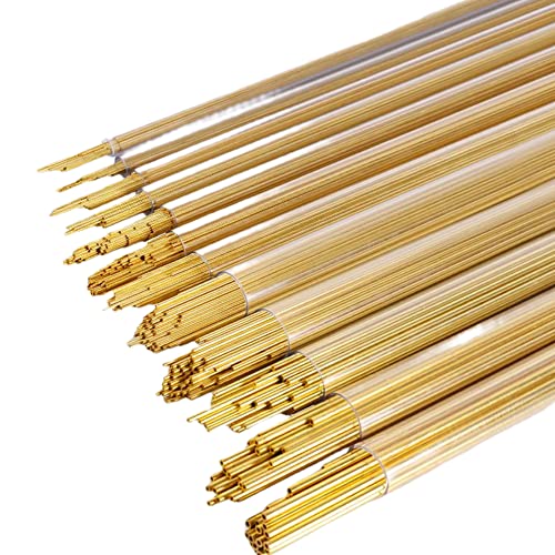 100 Stück Messing-Elektrodenrohre, 0,5 mm Außendurchmesser, 400 mm lang von CXM WLONG 'ART