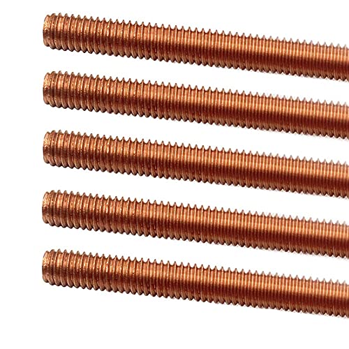 5 Stück rote Kupfer-Gewindestangen, M8 Teilung, 80 mm lang, für mechanische Ausrüstung. von CXM WLONG 'ART