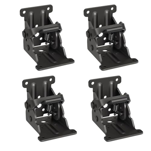 Robuste Klappklammern, 90 Grad, selbstsicherndes Scharnier für Klapptischbeine, Bettbeine und Schreibtischbeine, 227 kg Kapazität, 6,7 x 6,2 cm, faltbare Stützhalterung, 4 Stück Robuste Klappklammern, 90 Grad, selbstsicherndes Scharnier für Klapptischbeine, Bettbeine und Schreibtischbeine, 227 kg Kapazität, 6,7 x 6,2 cm, faltbare Stützhalterung, 4 Stück von CXML&DASHE