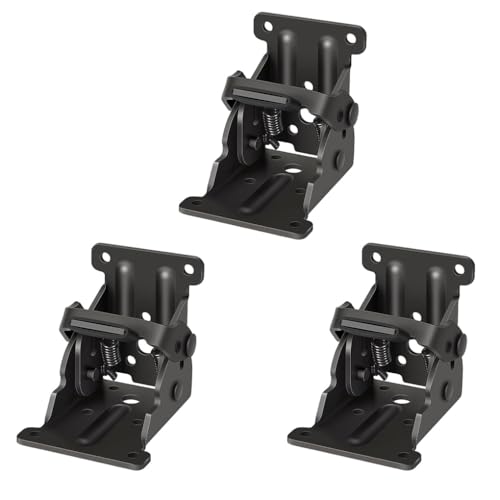 Robuste Klappklammern, 90 Grad, selbstsicherndes Scharnier für Klapptischbeine, Bettbeine und Schreibtischbeine, 227 kg Kapazität, 6,7 x 6,2 cm faltbare Stützhalterung, 3 Stück Robuste Klappklammern, 90 Grad, selbstsicherndes Scharnier für Klapptischbeine, Bettbeine und Schreibtischbeine, 227 kg Kapazität, 6,7 x 6,2 cm faltbare Stützhalterung, 3 Stück von CXML&DASHE