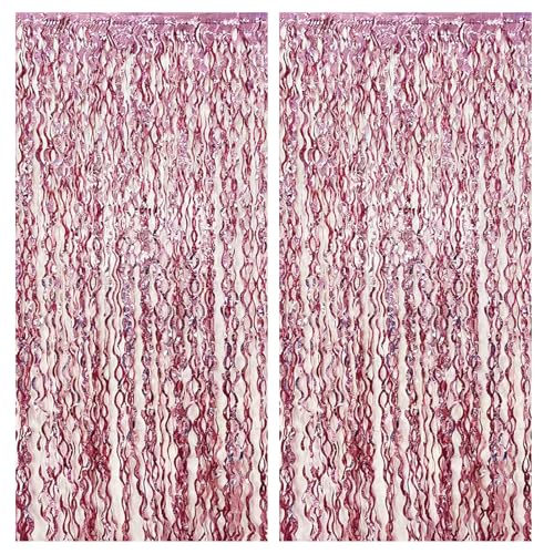 CXNXFD Mädchen Metallic Lametta Vorhang, Lametta Vorhang Rosa Glitzer Fransen Partydeko,Rosa Folienvorhang für Einhorn Prinzessin Schmetterling Geburtstag Einschulung Schulkind und Feiern CXNXFD Mädchen Metallic Lametta Vorhang, Lametta Vorhang Rosa Glitzer Fransen Partydeko,Rosa Folienvorhang für Einhorn Prinzessin Schmetterling Geburtstag Einschulung Schulkind und Feiern von CXNXFD