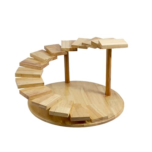 Rund Hölzern Sushi-Teller Serviertablett, 15 Stufen Treppe Sushi-Matte Kreativ Drehbar Sashimi-Teller Fleischteller Sushi-Tablett Für Restaurant Zuhause von CXNZRLVY