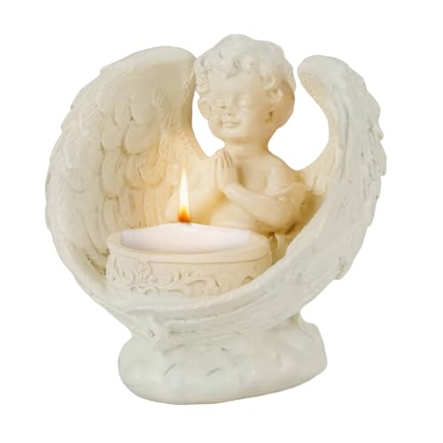 CXRYLZ-FUR Engel Kerzenständer, Engel Figur Teelichter Teelichthalter, Engelfiguren Gedenkkerze für Weihnachtsdeko Trauergeschenke Grabschmuck Trauerstein Christliche Deko Tischdeko CXRYLZ-FUR Engel Kerzenständer, Engel Figur Teelichter Teelichthalter, Engelfiguren Gedenkkerze für Weihnachtsdeko Trauergeschenke Grabschmuck Trauerstein Christliche Deko Tischdeko von CXRYLZ-FUR