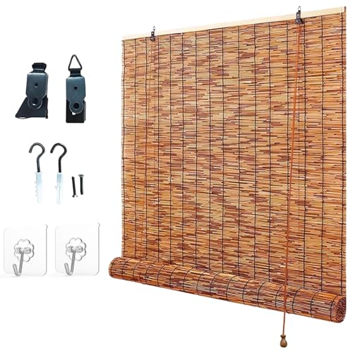 CXUEHNL Retro Raffrollo Outdoor Bambusrollo Seitenzugrollo Sichtschutz Jalousien 40-175cm Breit Mit Lifter Lichtfilternde Fensterrollo Wetterfest Bambus Rollos Natürliches Schilf Vorhänge CXUEHNL Retro Raffrollo Outdoor Bambusrollo Seitenzugrollo Sichtschutz Jalousien 40-175cm Breit Mit Lifter Lichtfilternde Fensterrollo Wetterfest Bambus Rollos Natürliches Schilf Vorhänge von CXUEHNL