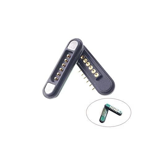 CXVFY 1 Paar 3 A magnetischer Pogo-Pin-Anschluss 2 3 4 5 6 7 8 9 Positionen, Abstand: 2,2 mm, federbelasteter Pogopin-Kontaktstreifen (6-polig, rechtwinklig) von CXVFY