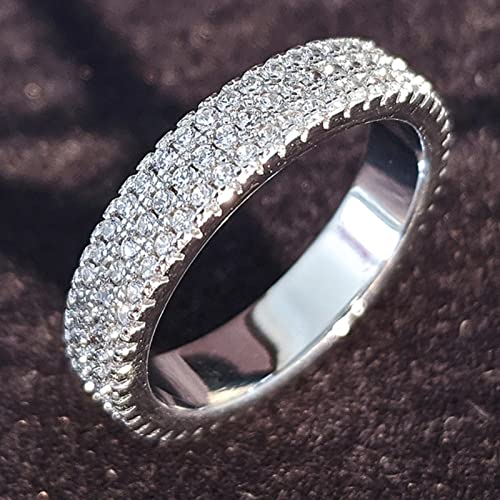 CXWK Luxus Vintage Silber Farbe Ehering Ewigkeitsring für Frauen Großes Geschenk für Damen Liebe Großhandel Lose Bulk Schmuck von CXWK