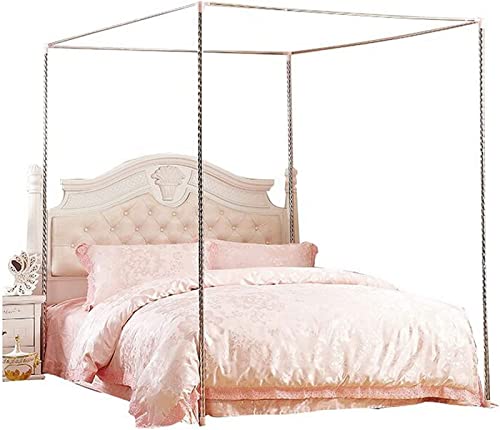 CXWLD Himmelbett Moskitonetzhalter Vier Eckbett, Bettüberdachung, Bettüberdachung Baldachin Rahmen Gestell Gestell Für Twin/Full/Queen/California King/King Size/California King,22mm,180X200CM von CXWLD