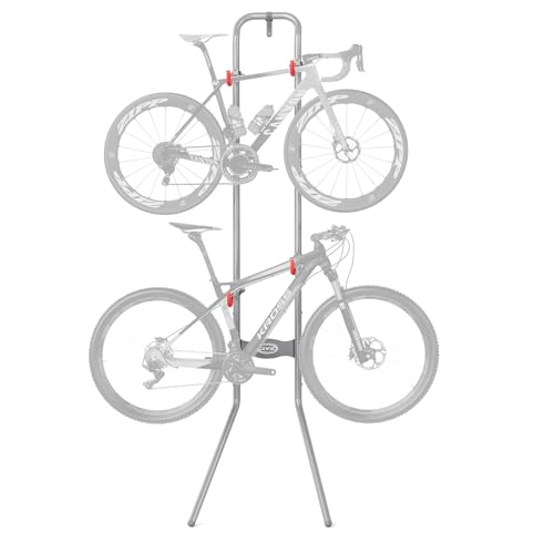 CXWXC Fahrrad Wandhalterung Für 2 Fahrräder Belastbar bis 55kg/120 Pound Fahrradständer Wand Indoor Garage Lagerung im Freien von CXWXC