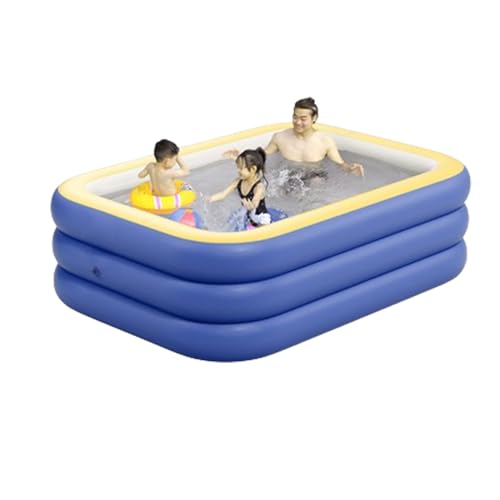 Aufblasbares Schwimmbad, automatisches Aufblasen und Entleeren mit einem Tastendruck, 1,5 m bis 4,2 m großer Außenpool für Erwachsene Familien,2.1m von CXY-DPF
