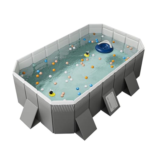 Schwimmbad, PVC, nicht aufblasbar, zusammenklappbar, einfacher Aufbau, verdicktes Familien-Badespielzeug, Außenpools, Pool,1.85m von CXY-DPF