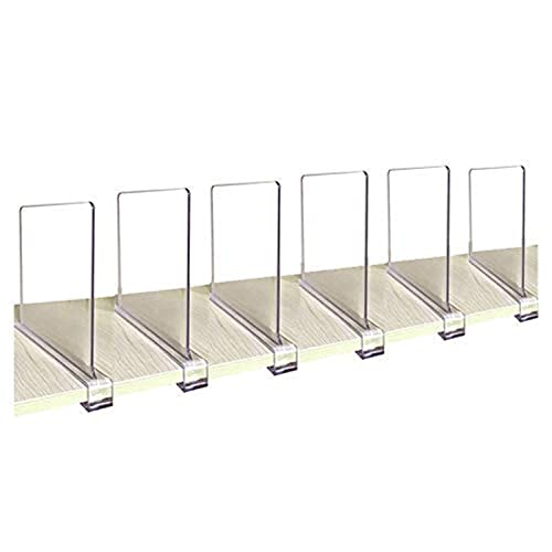 CY craft Acryl-Regalteiler, Holzregal-Trennwände, transparente Schrankregal-Trenner, Kleider-Organizer, perfekt für Schlafzimmer, Regale, Organisation und Küchenschrank, Regal-Aufbewahrung, 6 Stück CY craft Acryl-Regalteiler, Holzregal-Trennwände, transparente Schrankregal-Trenner, Kleider-Organizer, perfekt für Schlafzimmer, Regale, Organisation und Küchenschrank, Regal-Aufbewahrung, 6 Stück von CY craft