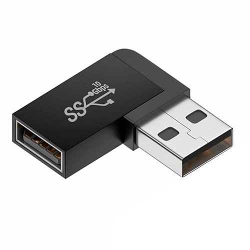 CY 10 Gbit/s USB 3.0 Stecker auf Buchse, Verlängerungskabel, Daten-Video-Adapter, 90 Grad, links gewinkelt von CY