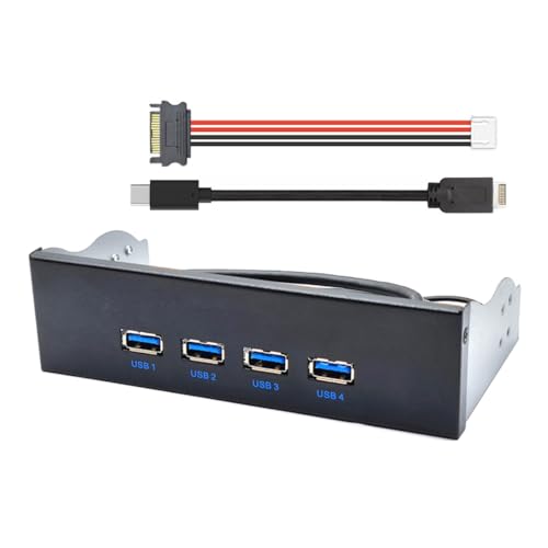 CY 10 Gbit/s USB 3.1 Typ-A HUB 4 Ports Frontplatte zum Motherboard Typ-E Anschlusskabel 10 Gbit/s für 5,25 Zoll CD-ROM-Schacht von CY