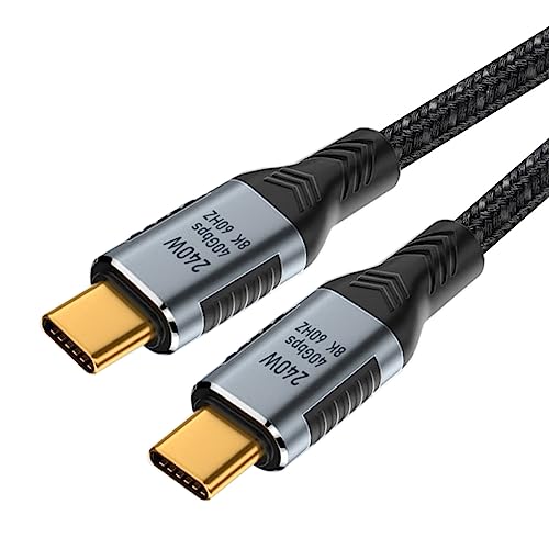 CY 180 cm USB-C 240 W USB4 Kabel 40 Gbit/s USB 3.1 100 W 8K @ 60 Hz 5K USB 4.0 Typ-C auf Typ-C Stecker auf Stecker unterstützt Daten Video Power von CY
