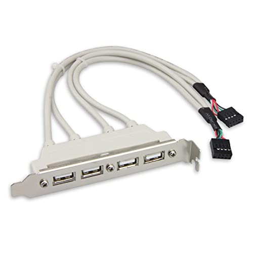 CY 4 Ports USB 2.0 Buchse auf Motherboard 9pin 10Pin Header Kabel mit Halterung PCI-E von CY