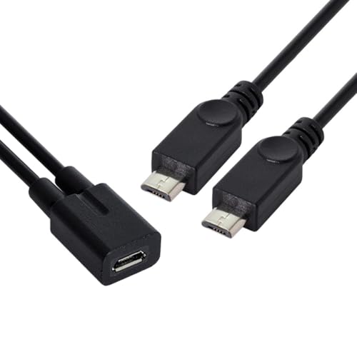 CY Cable Micro USB Buchse auf Dual Micro USB Stecker Splitter Verlängerungskabel Ladekabel von CY