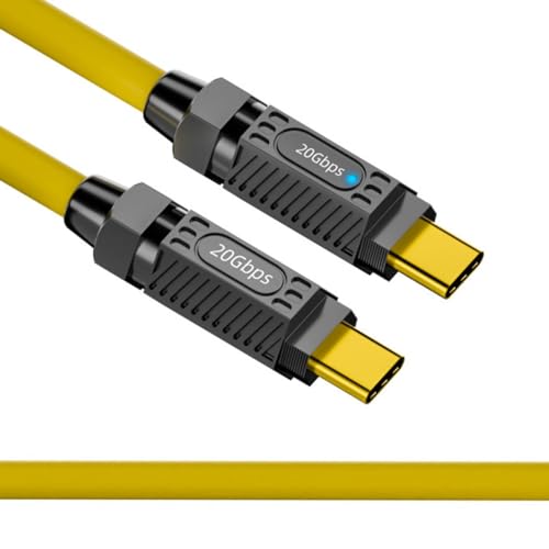 CY-Kabel, ultraweich, hochflexibel, USB-C, USB4, 20 Gbit/s, 140 W, 8K, für Gaming-Tastatur, Maus, Typ-C-Stecker auf Stecker, Strom und Daten (200 cm) von CY