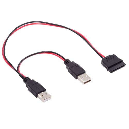 CY DC 5 V USB Dual auf SATA 15Pin Stromkabel für 2,5 Zoll SATA HDD SSD Disk Driver 5V 2A Max von CY