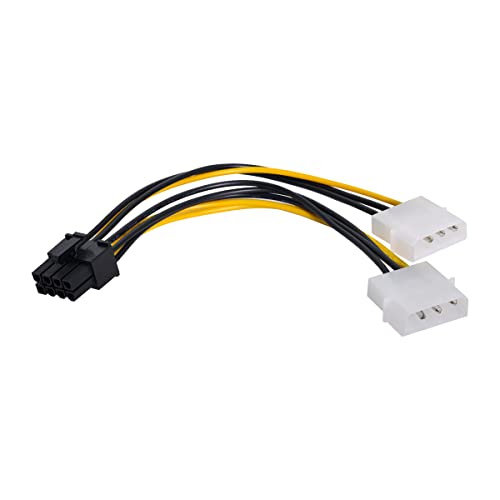 CY Dual 4Pin auf PCIE 8P 6+2Pin Netzteil Adapter Konverter Kabel für EPS 12V Grafikkarte von CY