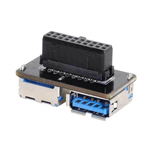CY Dual USB 3.0 A Typ Buchse auf Motherboard 20/19 Pin Box Header Slot Adapter PCBA Flat Type von CY