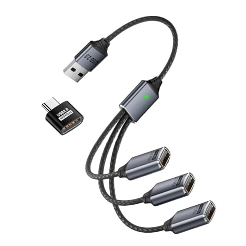 CY HUB USB 2.0 Typ-A auf 3 Ports Hub Kabel Bus Power 1 auf 3 Daten für Laptop Desktop Telefon Maus Tastatur Drucker Disk CY HUB USB 2.0 Typ-A auf 3 Ports Hub Kabel Bus Power 1 auf 3 Daten für Laptop Desktop Telefon Maus Tastatur Drucker Disk von CY