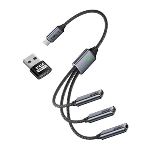 CY HUB USB 2.0 Typ-C USB-C auf 3 Ports Hub Kabel Bus Power 1 auf 3 Daten für Laptop Desktop Telefon Maus Tastatur Drucker Disk CY HUB USB 2.0 Typ-C USB-C auf 3 Ports Hub Kabel Bus Power 1 auf 3 Daten für Laptop Desktop Telefon Maus Tastatur Drucker Disk von CY
