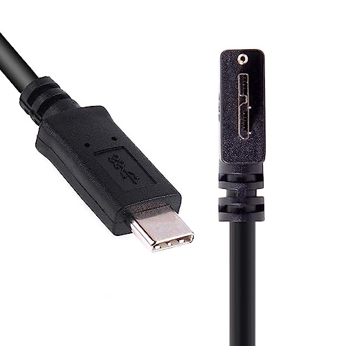 CY Kabel 5Gbps USB-C Type-C Host auf Micro USB 3.0 Schraubmontage 90 Grad links abgewinkelt für industrielle Kamera-Aufbewahrung CY Kabel 5Gbps USB-C Type-C Host auf Micro USB 3.0 Schraubmontage 90 Grad links abgewinkelt für industrielle Kamera-Aufbewahrung von CY