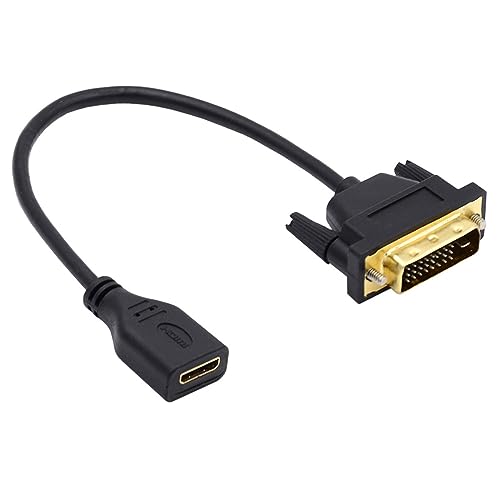 CY Kabel DVI 24+1 Stecker auf Mini HDMI 1.4 Typ-C 4K Buchse Verlängerungskabel für Computer HDTV Grafikkarte UHD 20 cm von CY