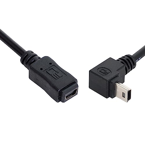 CY Kabel Mini USB 5Pin Stecker auf Mini USB 5Pin Buchse Verlängerungskabel 90 Grad nach unten abgewinkelt von CY