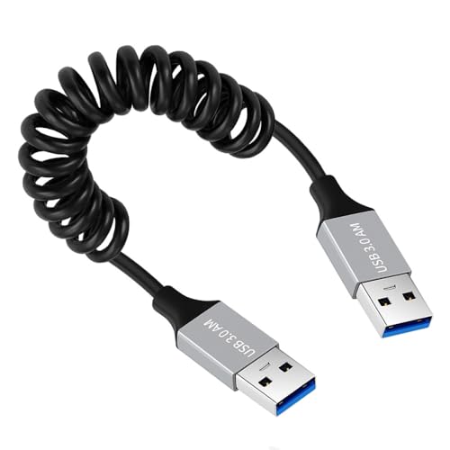 CY-Kabel USB 3.0 Typ-A Stecker auf USB 3.0 A Stecker Stretch-Spiralkabel 100 cm Verlängerung 5 Gbps für Disk SSD Kameradaten CY-Kabel USB 3.0 Typ-A Stecker auf USB 3.0 A Stecker Stretch-Spiralkabel 100 cm Verlängerung 5 Gbps für Disk SSD Kameradaten von CY
