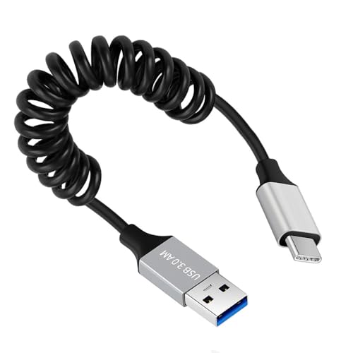 CY-Kabel USB 3.0 Typ-A Stecker auf USB-C Typ-C Stecker Stretch-Spiralkabel 100 cm Verlängerung 5 Gbps für Festplattentelefonkameradaten CY-Kabel USB 3.0 Typ-A Stecker auf USB-C Typ-C Stecker Stretch-Spiralkabel 100 cm Verlängerung 5 Gbps für Festplattentelefonkameradaten von CY