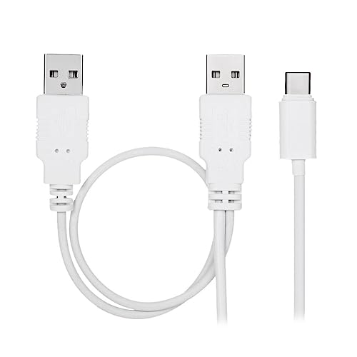 CY Kabel USB 3.1 Typ C USB-C auf Dual A Stecker Extra Power Daten Y-Kabel für Telefon Festplatte von CY