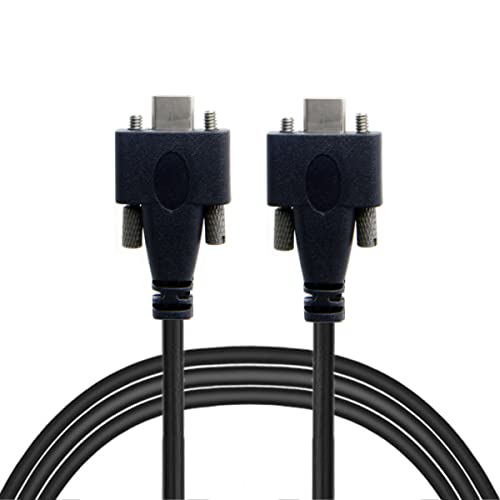 CY Kabel USB-C USB 3.1 Typ-C Dual M2 Schrauben Verriegelung zum Verriegeln USB-C 10 Gbit/s Datenkabel-Panel-Montage-Typ (120 cm) von CY
