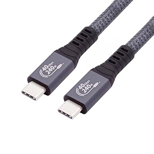 CY Kabel USB4 USB-C 240W Typ-C Stecker auf Stecker Kabel 48V 5A Kompatibel mit USB 4.0 40Gbps 8K 100W Laden für Laptop Tablet Telefon von CY