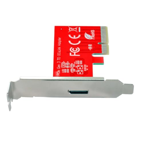 CY Karte PCI-E 3.0 Express 4.0 x4 zu Oculink Externer SFF-8612 SFF-8611 Hostadapter für PCIe SSD mit Halterung CY Karte PCI-E 3.0 Express 4.0 x4 zu Oculink Externer SFF-8612 SFF-8611 Hostadapter für PCIe SSD mit Halterung von CY