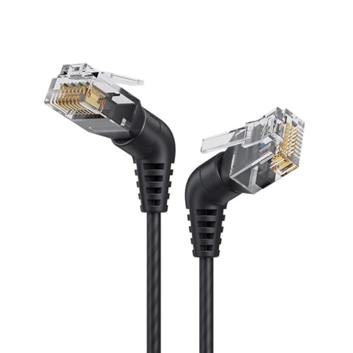 CY Patchkabel CAT6 UTP Stecker auf Stecker 360 Grad abgewinkeltes drehbares Kabel RJ45 8P8C 1000 Mbit/s für LAN-Ethernet-Netzwerk von CY