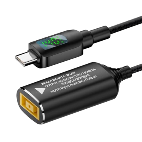 CY Rechteckbuchse Thinkpad X1-Eingang auf USB-C Typ-C Power 140 W Smart LED-Display-Ladekabel für Laptop-Telefon PD9V/5V/20V/7A CY Rechteckbuchse Thinkpad X1-Eingang auf USB-C Typ-C Power 140 W Smart LED-Display-Ladekabel für Laptop-Telefon PD9V/5V/20V/7A von CY