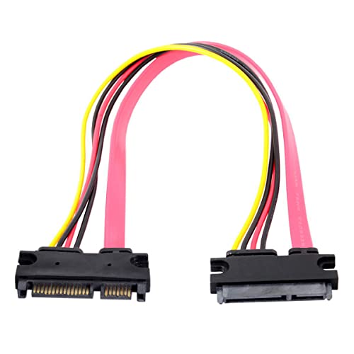 CY SATA 3.0 7+15 22-Pin SATA Stecker auf Buchse Daten-Verlängerungskabel 30 cm von CY