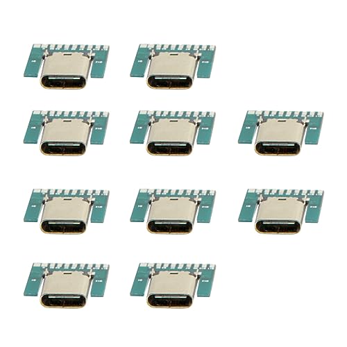 CY Stecker 10 Stück USB-C Buchse DIY 24pin USB 3.1 Typ C Buchse Stecker SMT Typ mit PC Board CY Stecker 10 Stück USB-C Buchse DIY 24pin USB 3.1 Typ C Buchse Stecker SMT Typ mit PC Board von CY