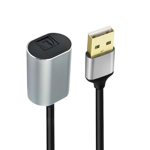 CY Typ-A auf SPDIF Toslink Optische Audiobuchse Opt USB2.0 Stecker auf Digital Optical Fiber Optic Sound Interface Buchse Adapterkabel für Laptop Desktop (20 cm) von CY