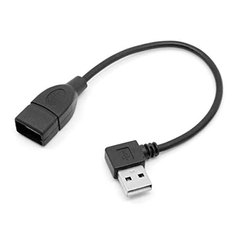 CY USB 2.0 A Typ Stecker links gewinkelt auf USB 2.0 Buchse Verlängerungskabel 90 Grad Stecker 20 cm von CY